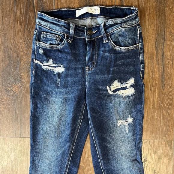 Bridge by Gly Hudson Mid-Rise Skinny Stretch Jean SZ 25/0 - Picture 5 of 9